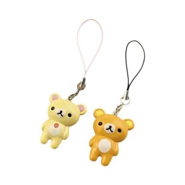 Imagem de Pingente De Celular Urso Rilakkuma Kawaii Y2K Artesanal Com Corrente P