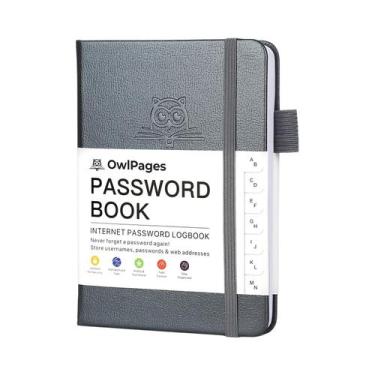 Imagem de Caderno De Senhas Em Capa Dura De Tamanho Pocket Com Divisórias Alfabé