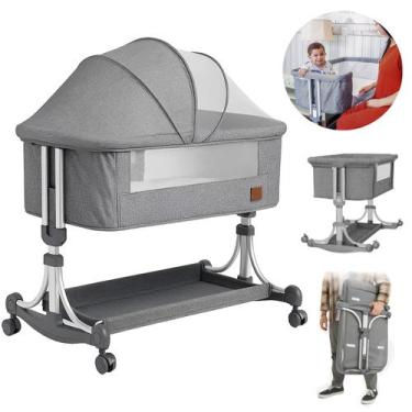 Imagem de Berço Moises Portatil Co Bed Acoplavel a Cama com Função Balanço e Mos