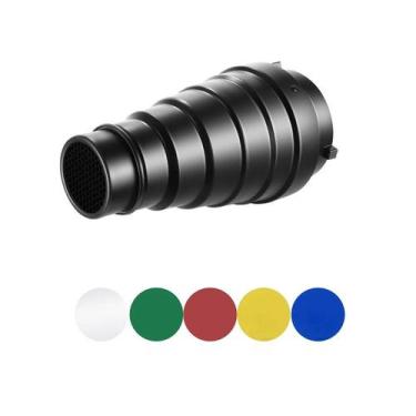 Imagem de Refletor Snoot Universal Com Colmeia Encaixe Bowens - Andoer