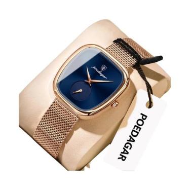 Imagem de Relógio De Pulso Feminino À Prova d'Água Em Aço Inoxidável Com Malha D