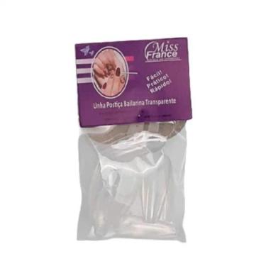 Imagem de Unhas Postiças Bailarina Transparentes Miss France: Alta Resistência e