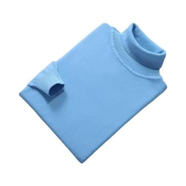 Imagem de Suéter Masculino De Gola Alta Em Mistura De Cashmere E Algodão, Tricot