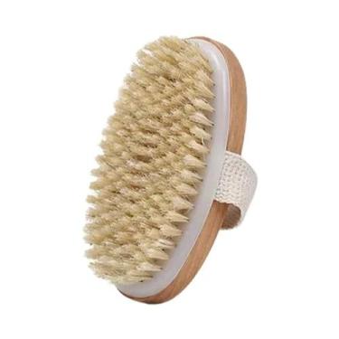 Imagem de Escova De Banho De Madeira Com Cabo Longo E Destacável Para Esfoliação