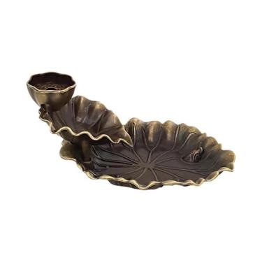 Imagem de Mini Queimador De Incenso Em Formato De Folha De Lótus, Decorativo Chi