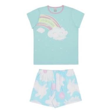 Imagem de Pijama Infantil Menina Nuvens Azul Alakazoo-Feminino