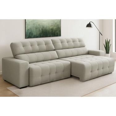 Imagem de Sofa 4 Lugares Retratil Reclinavel 280cm Linho Atualle Ferguile