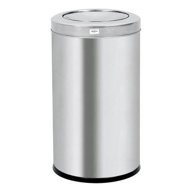 Imagem de Lixeira Cozinha 21l Prata Inox 46x29x29cm Basculante