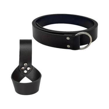 Imagem de Coldre De Espada E Adaga Em Couro PU Medieval Para Trajes De Viking, C