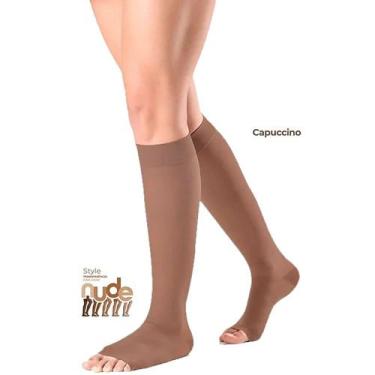 Imagem de Meia 3/4 Ever Sheer Sigvaris - 20-30 mmHg - Aberta - Capuccino - P2, P