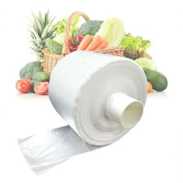 Imagem de Bobina de Saco Plástico Fundo Estrela Bobina Saco para Supermercado para Alimentos Transparente Premium Colchões