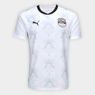 Imagem de Camisa Seleção Egito Away 2026 Torcedor Puma Masculina, Branco, Azul, 
