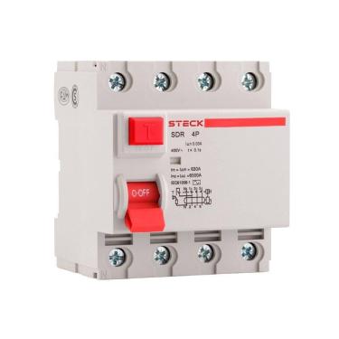 Imagem de Interruptor Diferencial Steck Residual - 4P 63A 30mA para Proteção Elétrica