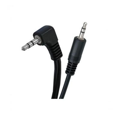Imagem de Cabo P2 Estéreo Cabo P2 90° X P2 Preto 30cm Áudio com Conector em Ângulo de 90 Graus NWT