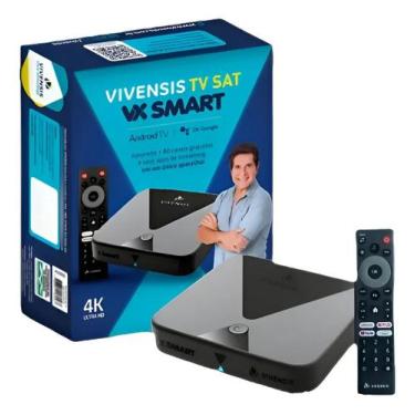 Imagem de Receptor Vivensis Smart Tv Android Hd Digital Sat Box 4k Preto 127/220