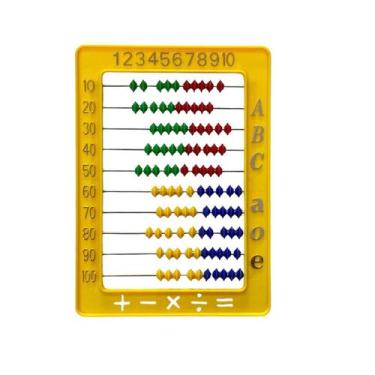 Imagem de Brinquedo Educativo Contador Ábaco Plástico 100 Argolas - COMPRA RÁPID
