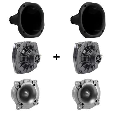 Imagem de Kit de Áudio para Som com 2 Drivers 2 Cornetas e 2 Super Tweeters Modelo Kit Triplo 200...