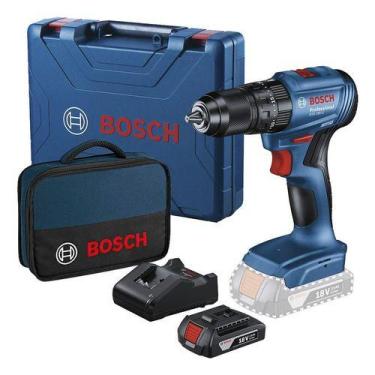 Imagem de Parafusadeira Furadeira Impacto Gsb 185-li Kit Bosch Cor Azul