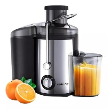 Imagem de Centrífuga Alimentos Elétrica Juicer Suco Frutas 800w Inox - Sokany, 1