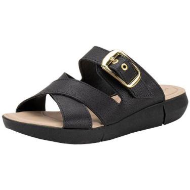 Imagem de Tamanco feminino flat modare 7199115, Preto, 35