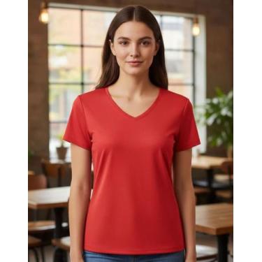 Imagem de Blusa Feminina Malwee Manga Curta Algodão  Camiseta Básica Casual Orig