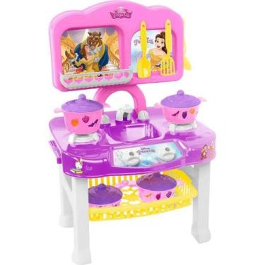 Imagem de Kit Fogão de Brinquedo Infantil A Bela e a Fera Princesas Disney - Mie