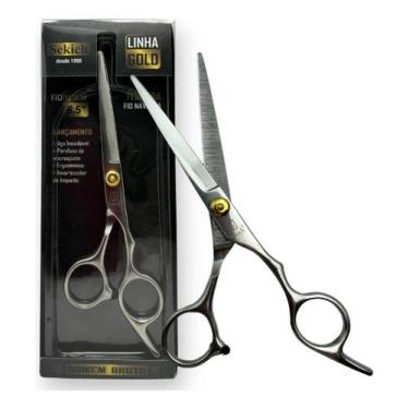 Imagem de Tesoura P/ Cabelo Fio Navalha PROFI 6,5'' Linha Gold SEKICH