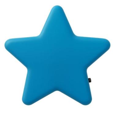 Imagem de Luminária Abajur LED Noturna Estrela De Tomada Infantil - Dexin, Azul