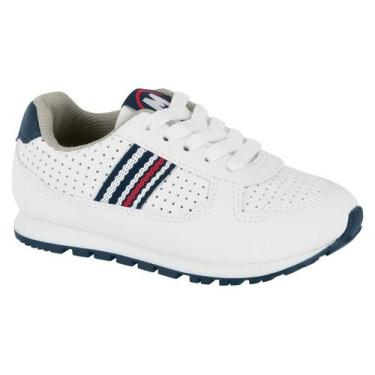 Imagem de Sapatênis Molekinho 2141123 Infantil Masculino, Branco marinho, 26
