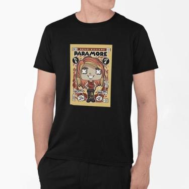 Imagem de Camiseta Poster Pop Style Inspiração PARAMORE Estampa DTF 100% Algodão