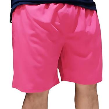 Imagem de Short Tactel Masculino Colorido Bermuda Lisa - Repelique, M, Rosa