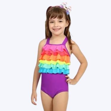 Imagem de Maiô Roxo Infantil Menina Moda Praia Siri Kids 39077 - SIRI MODA PRAIA