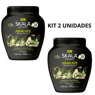 Imagem de Creme Skala Abacate 1kg - Kit 2 Unidades Hidratação Auxilia no Crescim