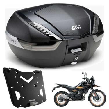 Imagem de Baú 47L V47nnt Givi Fumê + Suporte Bráz Monokey Himalayan450 - Bráz Ac
