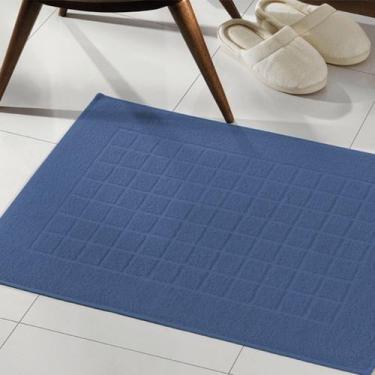 Imagem de Piso Atoalhado Dohler Felpudo Royal Azul Escuro - 100% Algodão, 45cm x