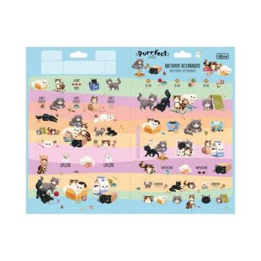 Imagem de Adesivo Duplo Tilibra Gatos Purrfect Cats G 145x232mm