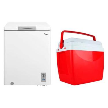 Imagem de Kit Verão: Freezer Horizontal Midea 145L + Caixa Térmica Mor 26L