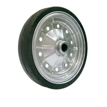 Imagem de Roda para Carrinho de Mão com Pneu Maciço 26,5cm Largura 5,5cm Até 100kg para Terrenos Planos Metalosa