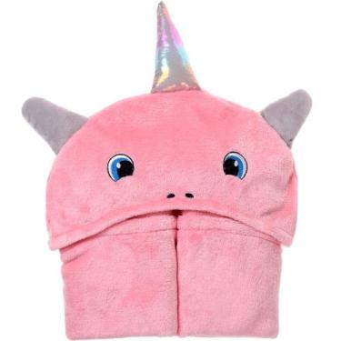 Imagem de Manta Capuz Bebê Funny Toque Aveludado 70x70 - Bene Casa, Unicórnio