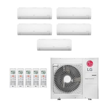 Imagem de Ar-Condicionado Multi Split Inverter LG 48.000 (3x Evap HW 9.000 + 1x Evap HW 12.000 + 1x Evap HW 24.000) Quente/Frio 220V