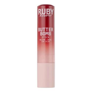 Imagem de Gloss em bastão stick butter bomb cinnamon roll ruby kisses - KISS NEW
