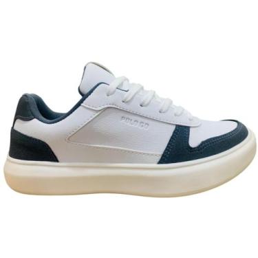 Imagem de Tênis Masculino Polo-Go 407 Casual Skate Couro Resistente, 40, Grafite