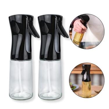 Imagem de Kit 2 Porta Azeite de Vidro Frasco Borrifador Cozinha 180ml Gourmet Ut