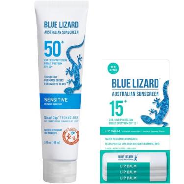 Imagem de Protetor Solar BLUE LIZARD Sensitive FPS 50 148ml + Bálsamo Labial 3 u