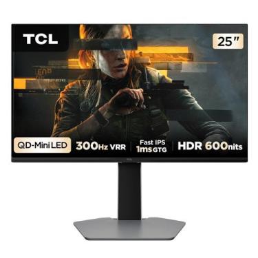 Imagem de Monitor Gamer TCL Mini LED 25", 300Hz, 1ms, HDR 600, Altura Ajustável 