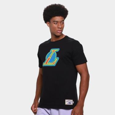 Imagem de Camiseta NBA Los Angeles Lakers Mitchell & Ness Masculina, Preto, M