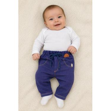 Imagem de Calça Bebê Menino Jeans Fake Infantil Pants - Vanetex, P