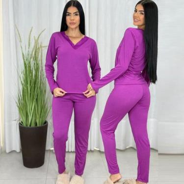 Imagem de Pijama Inverno Suede Barbara Ref 711 Tamanho:GGCor:Fucsia - Like4you, 