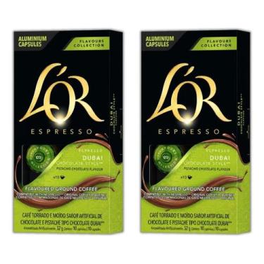 Imagem de Kit 20 Cápsulas Lor DUBAI Chocolate Pistache para Nespresso - L'or Esp