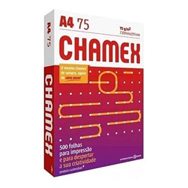 Imagem de Resma De Papel Sulfite 75g Chamex A4 Pacote Com 500 Folhas